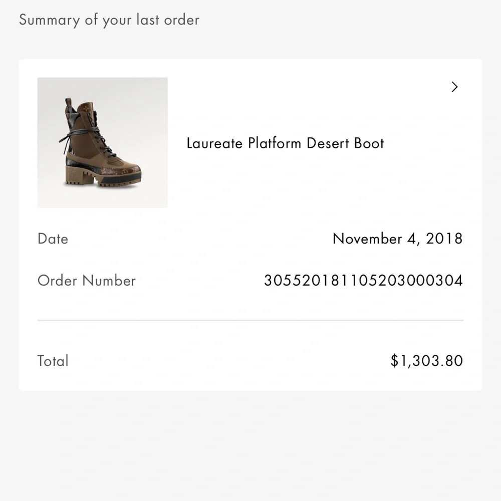 LOUIS VUITTON LAUREATE PLATFORM DESERT BOOT SIZE 37 - Picture 13 of 13